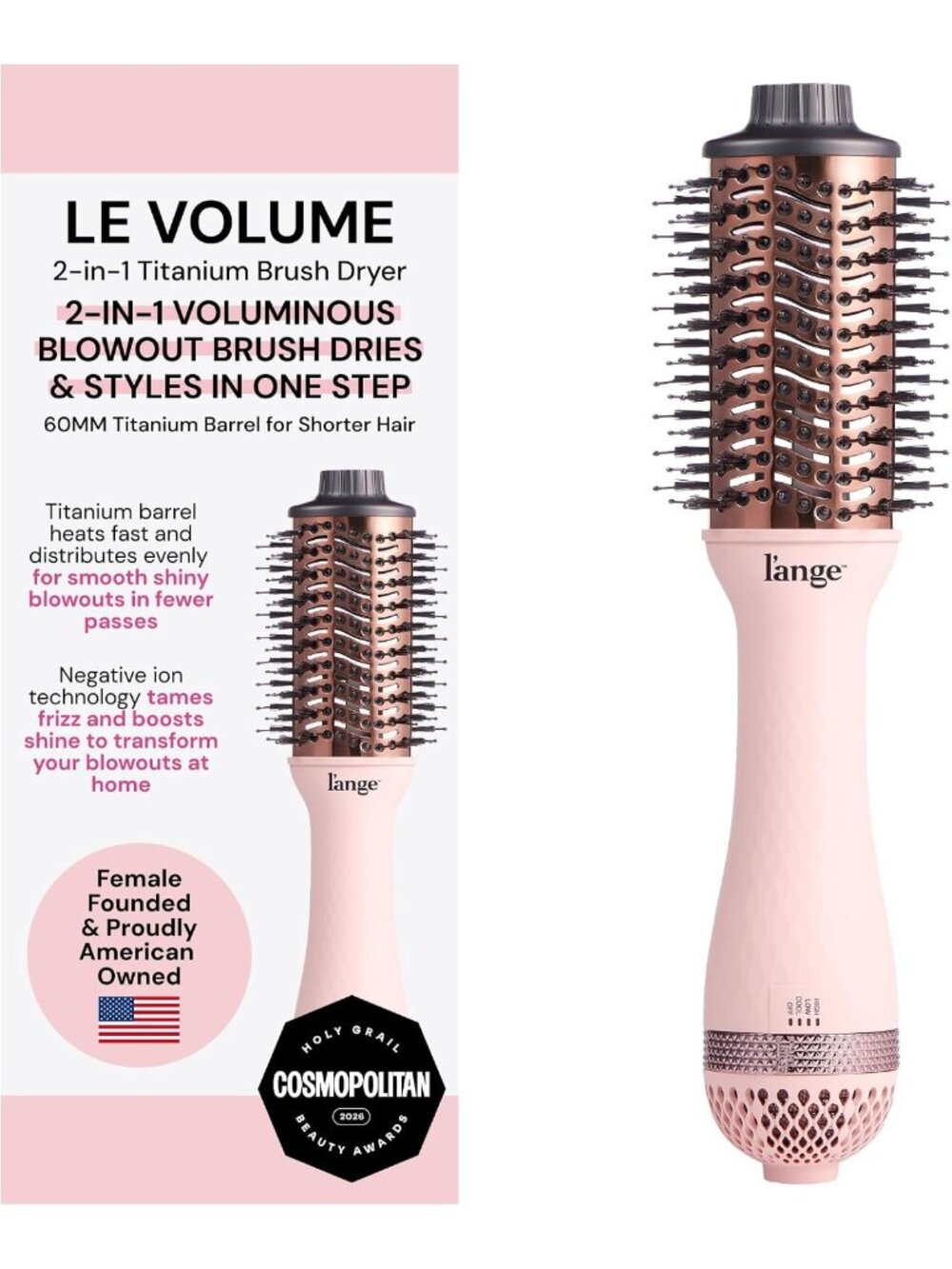 2-in-1 Titanium Blow Dryer Brush | Frizz Control & Volumizing Hot Air Styler